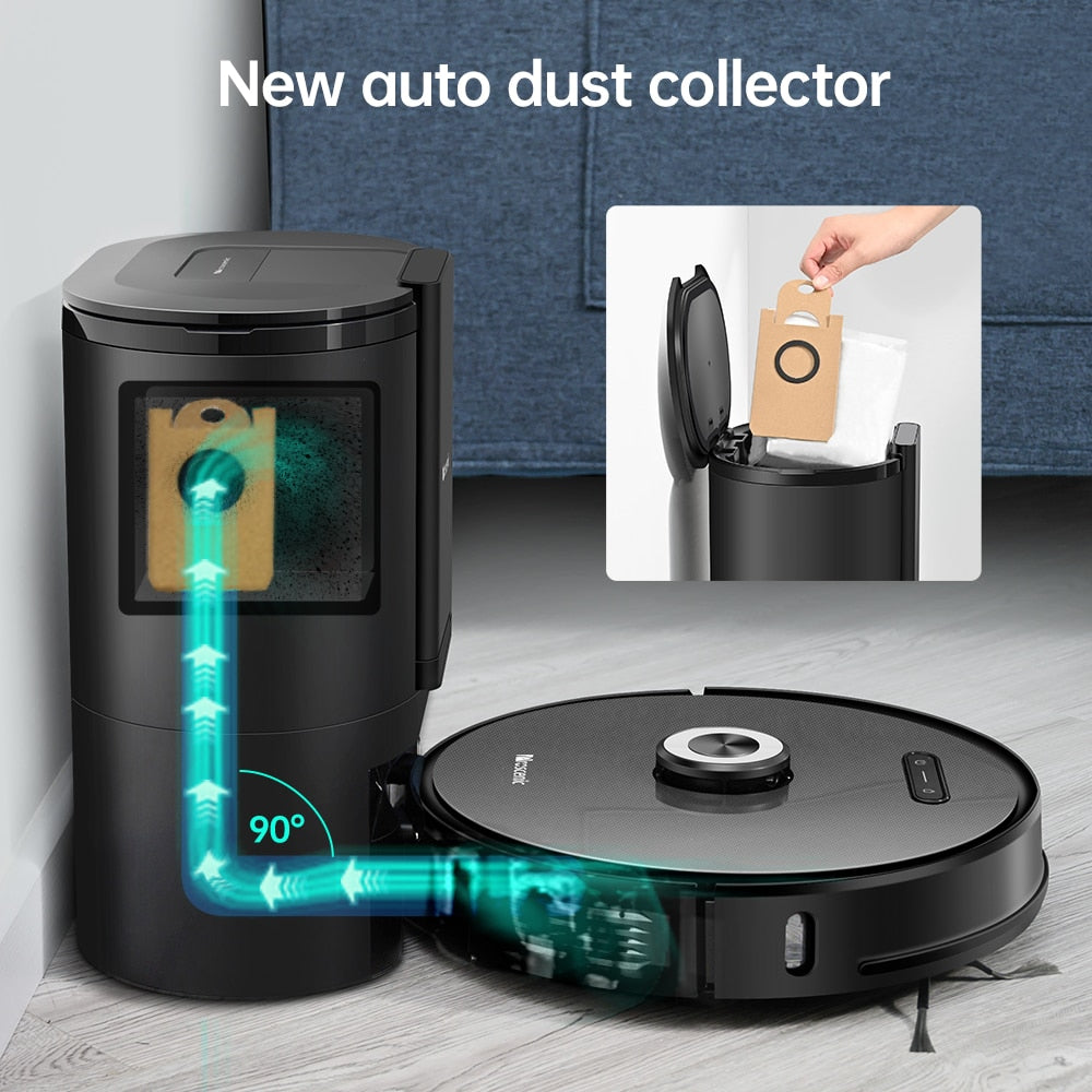 Proscenic M8 Pro Lidar Robot Vacuum Cleaner with Dust Self Empty Station Laser Navigation Vacuum Cleaner Wet and Dry for Home