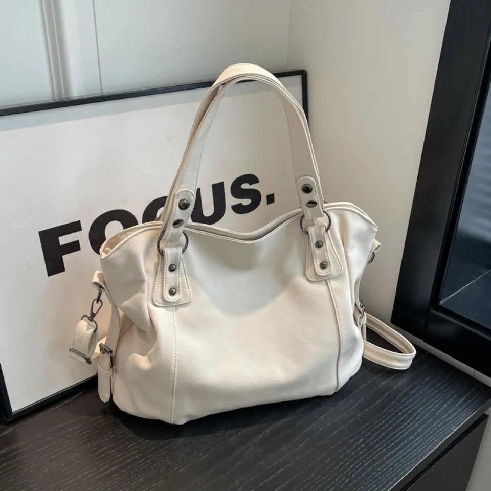 Female Hobo Handbag Large Capacity Shoulder Bags Big Stylsih Casual Tote Bag Ladies A4 Soft Leather Crossbody Bags Business Sac