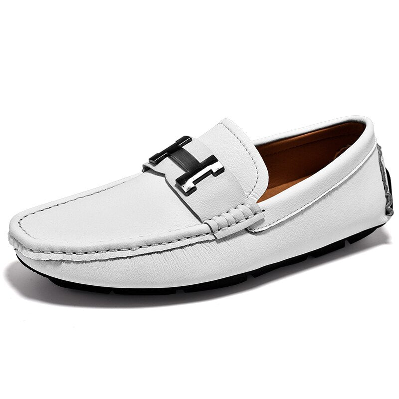 VRYHEID 2023 Men's Penny Loafers Genuine Leather Fashion Moccasin Driving Shoes Casual Slip On Flats Boat Shoes Plus Size 38~49