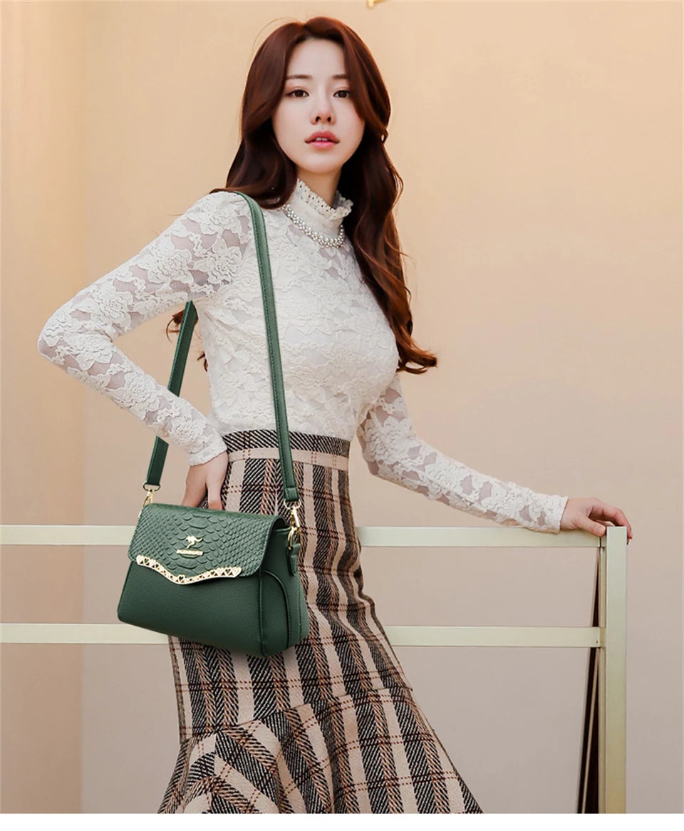New Retro Purses and Handbags Women Bag High Quality Leather Shoulder Crossbody Bags Luxury Designer Ladies Casual Messenger Sac