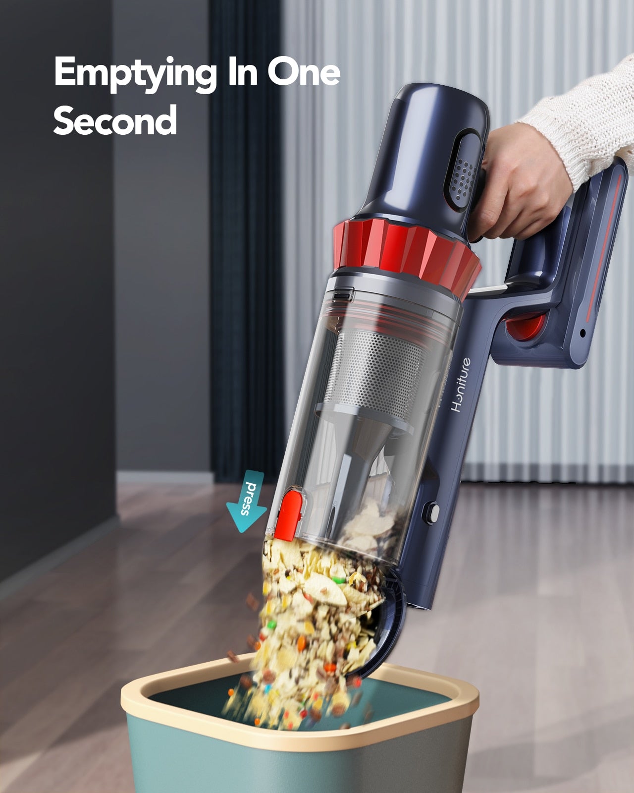 S13 Cordless Vacuum Cleaner Built-in Aromatherapy Function 33Kpa 400W Touch Screen 50 Mins for Carpet Pet Hair Home Appliance