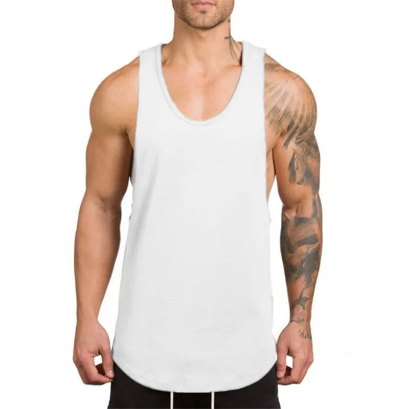 Gym Clothing Men Bodybuilding Vest Fitness Stringer Tank Top Sportswear Undershirt Muscle Guys Workout Singlets