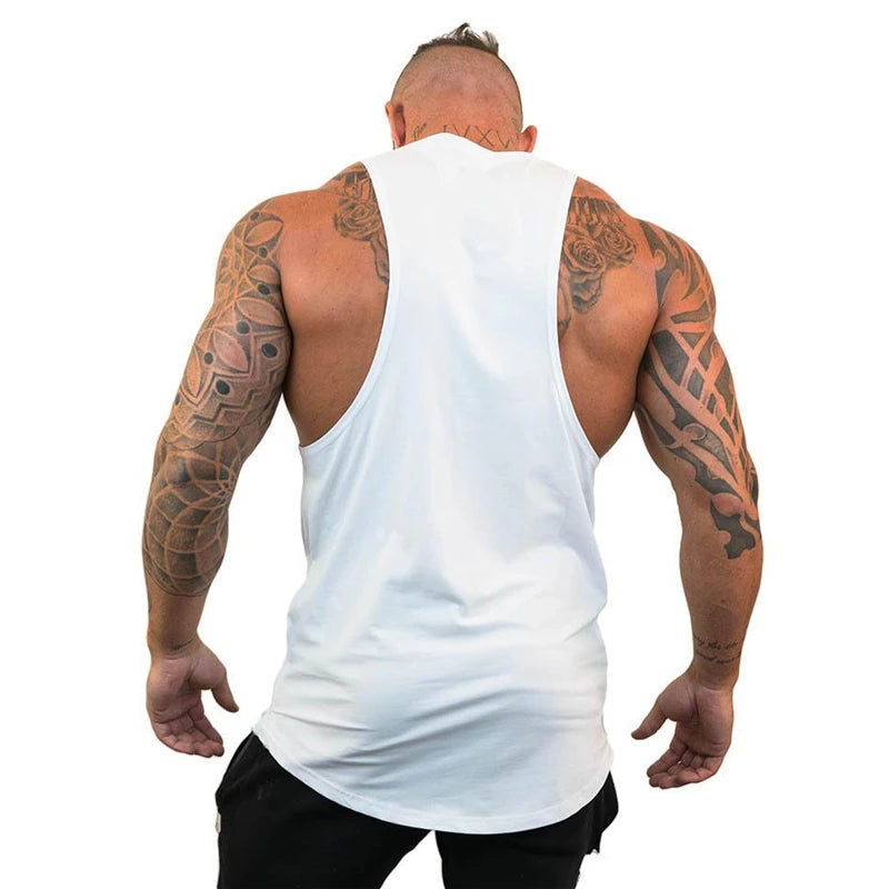 Mens Sports Gym Brand Workout Casual Tank Top Clothing Bodybuilding Fashion Vest Muscle Fitness Singlets Sleeveless Shirt