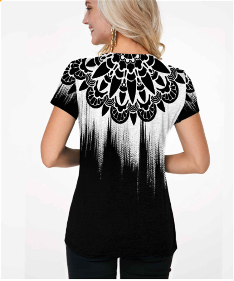 Printed Large Women's Fashion T-shirt