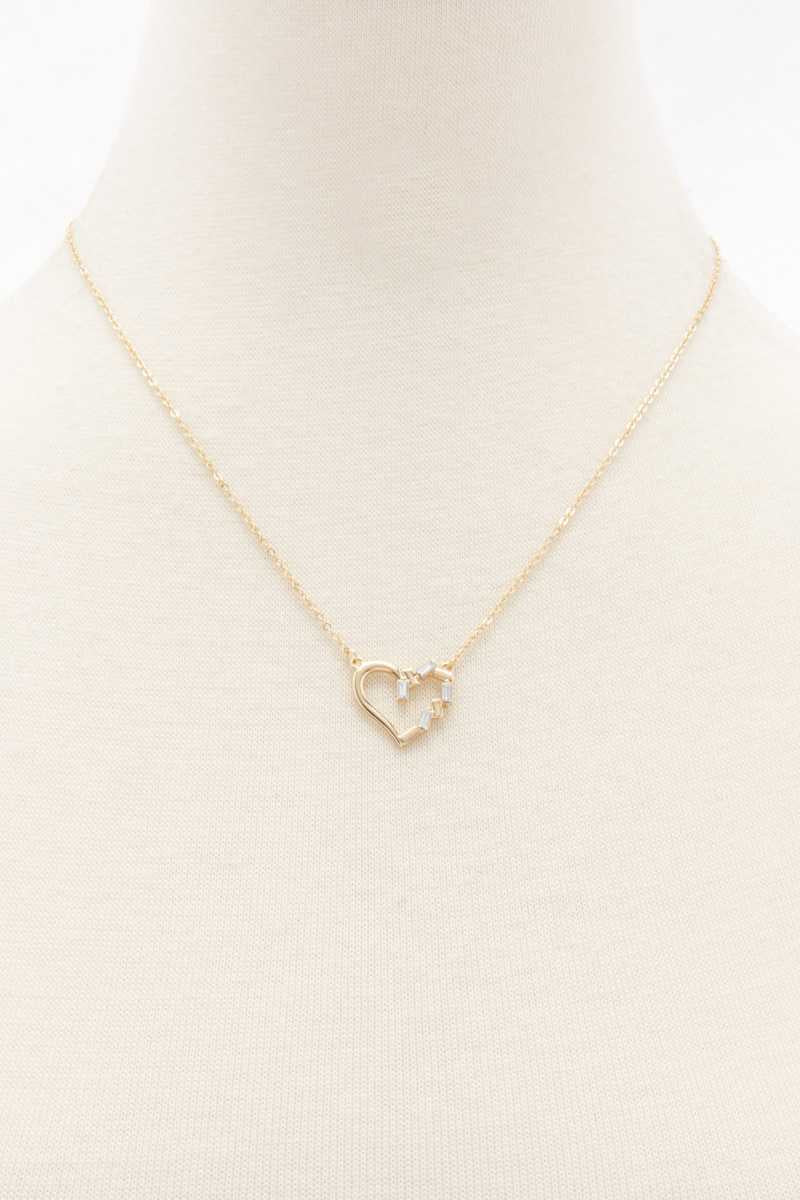 Heart Rhinestone Necklace