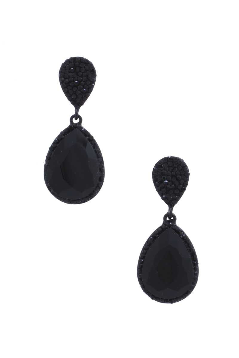 Teardrop Rhinestone Edge Elegant Earring