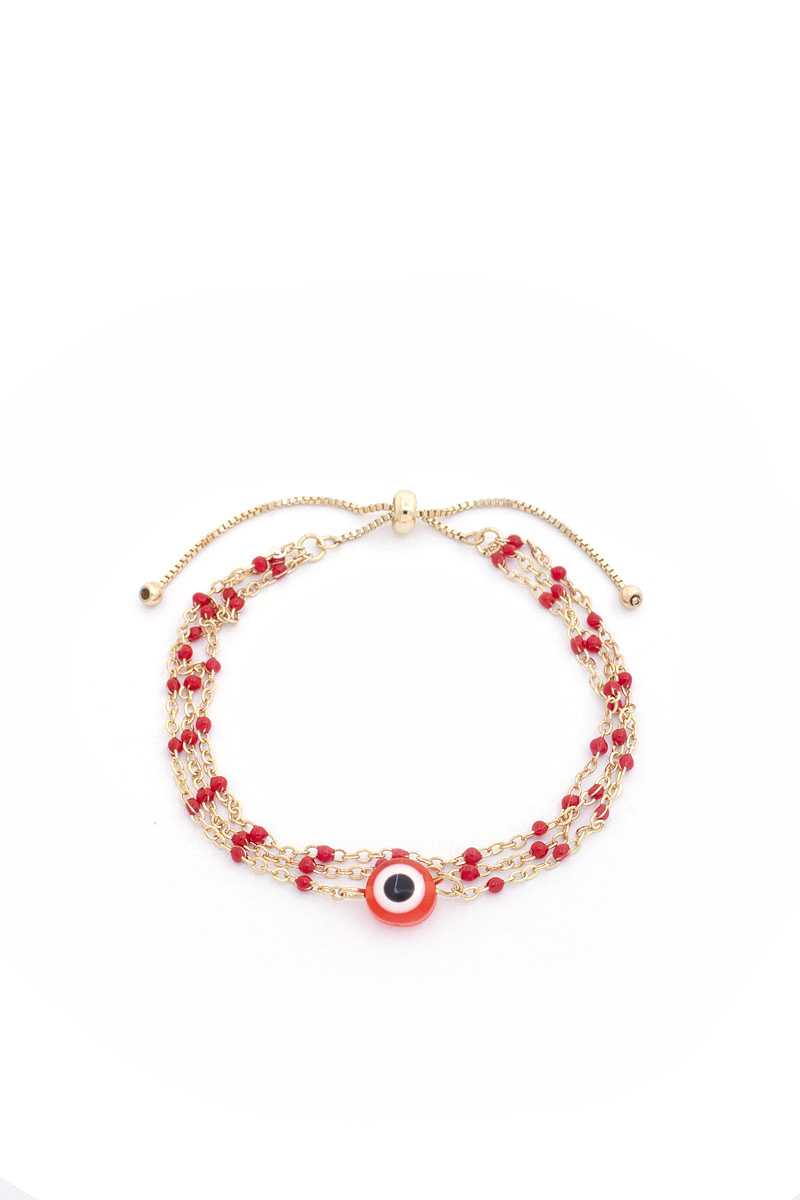 Eye Beaded Slide Bracelet