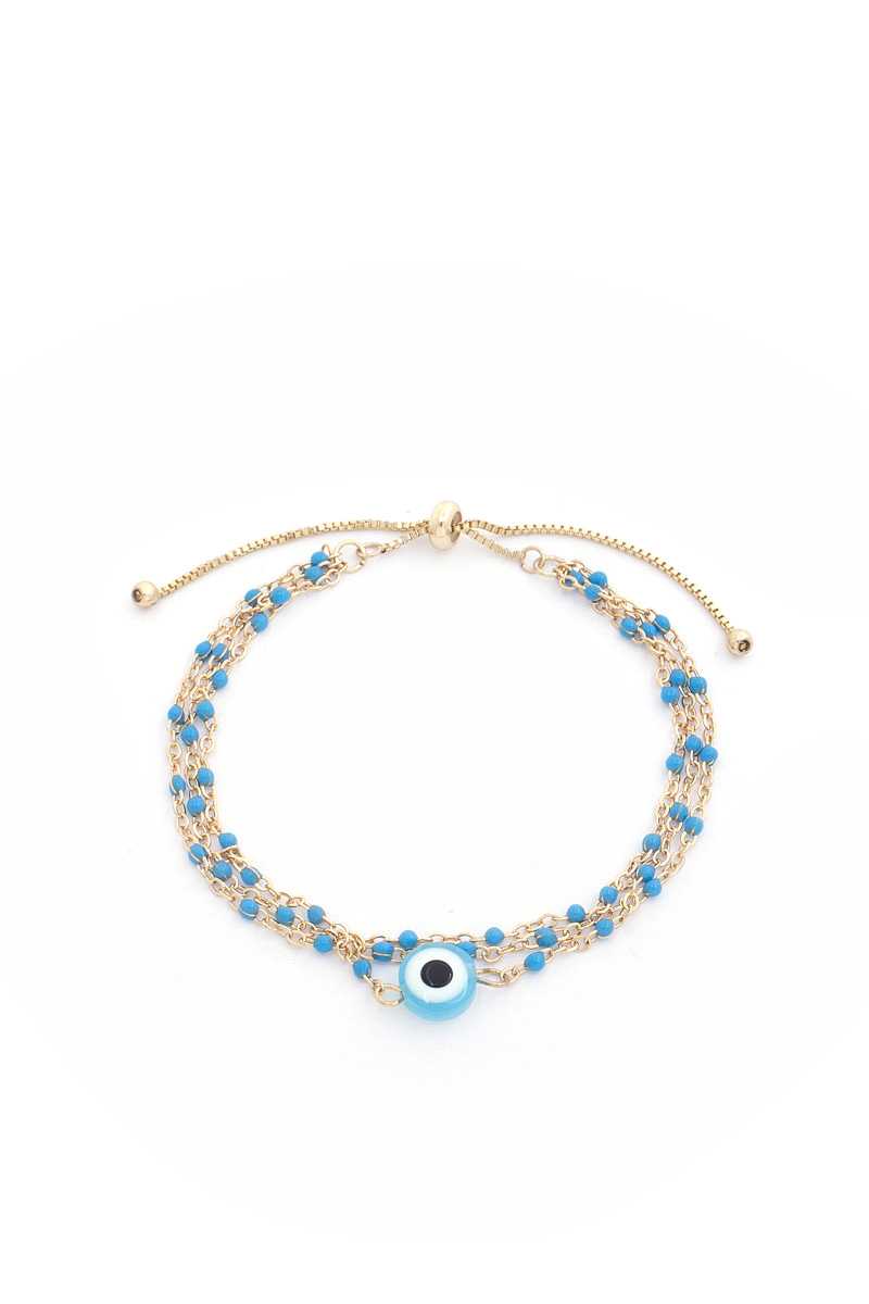 Eye Beaded Slide Bracelet