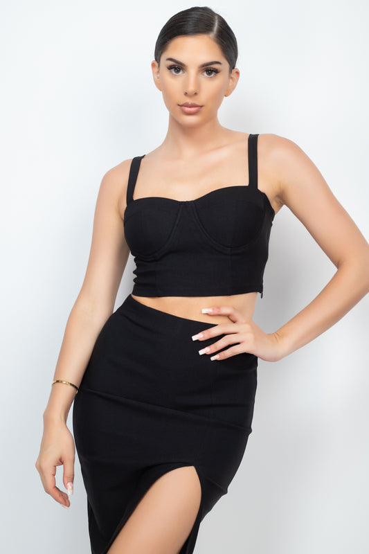 Cami Tank Top And Skirt Set