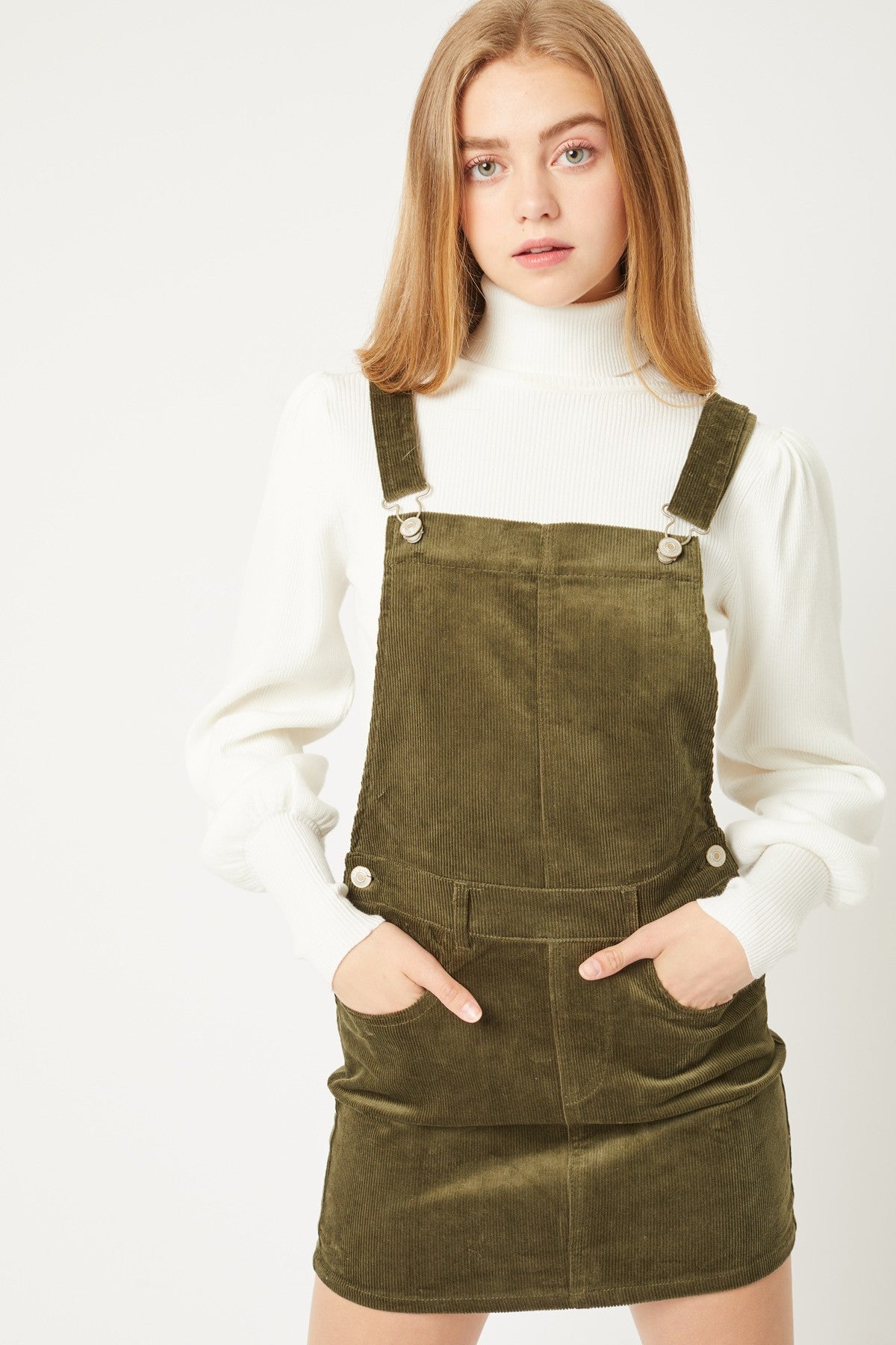 Overall Dress W/ Adjustable Straps, Belt Loops, And Two Front And Back Pockets - https://www.luxenorstore.com