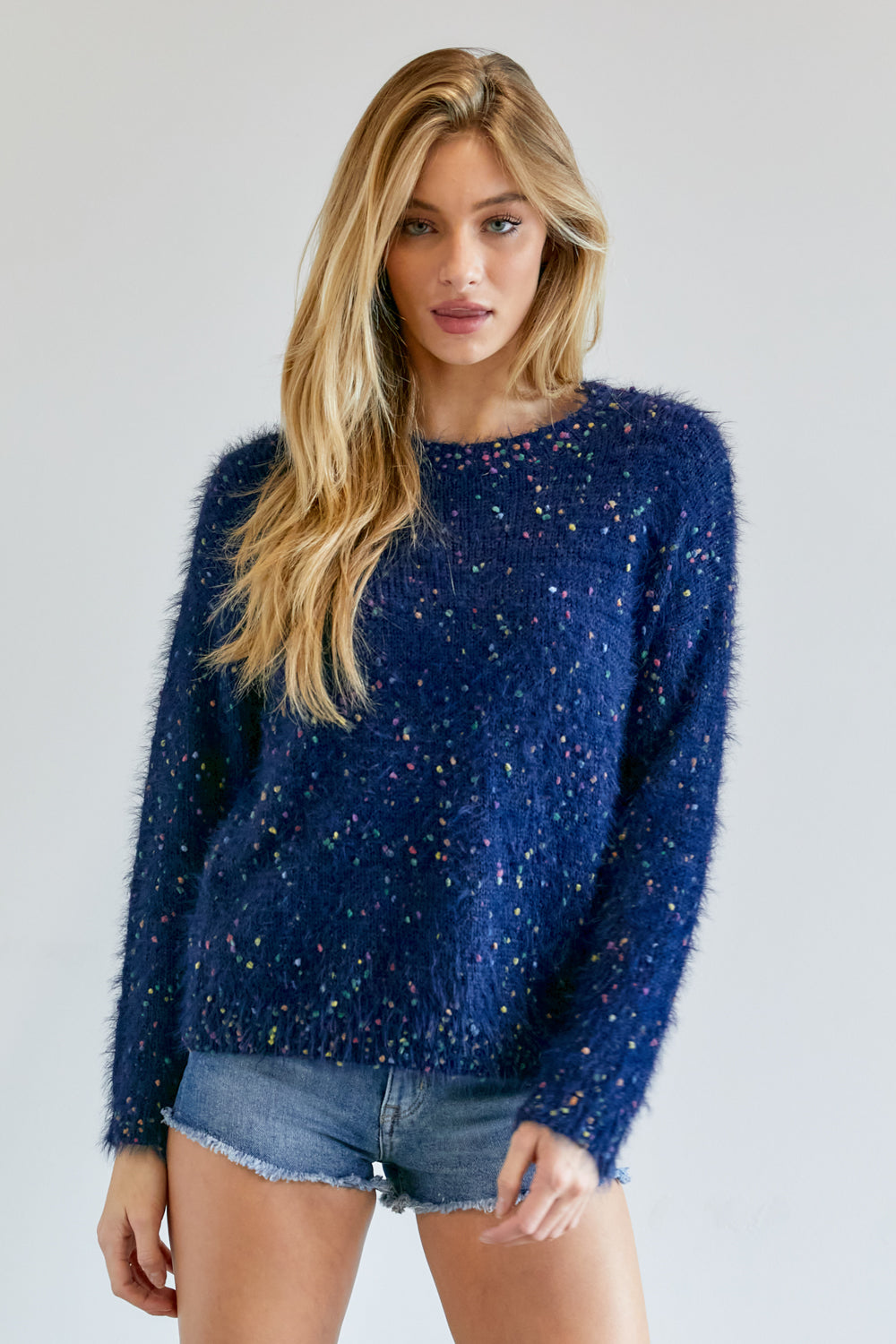 Cute Multi Color Polak Dot Sweater