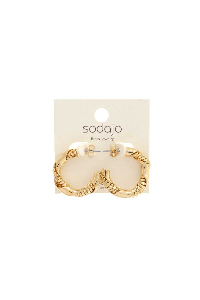 Sodajo Twist Hoop Earring