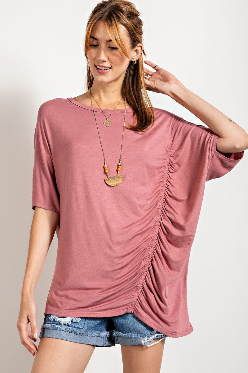 Loose Fit And Ruched Detailing Top