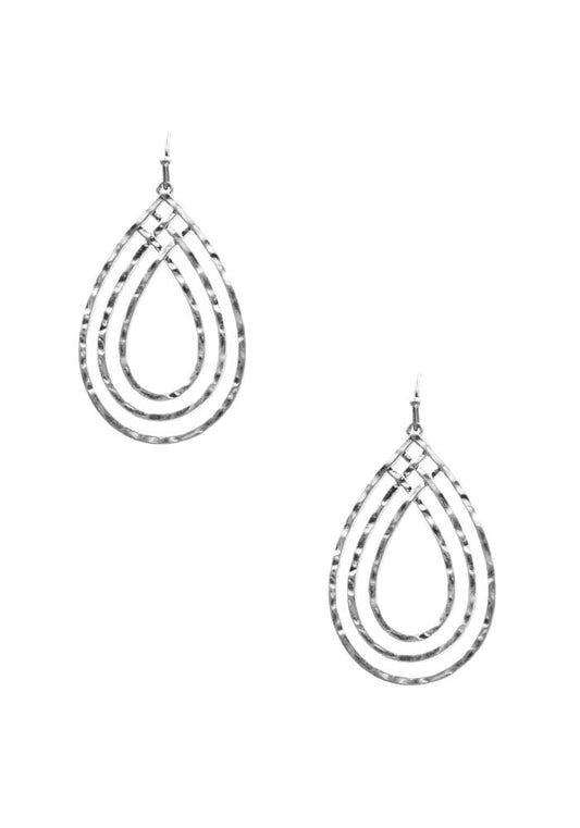 Metal Teardrop Dangle Earring