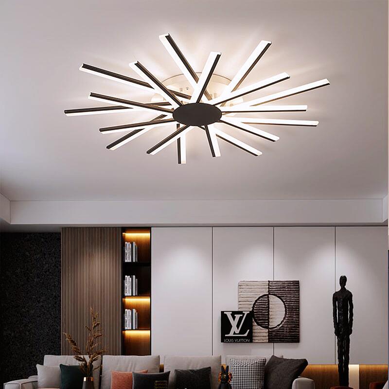 Modern LED Simple Ceiling Chandeliers Indoor Lighting for Living Room Bedroom Lamps Gold Black White Lustre Lights Home Fixtures