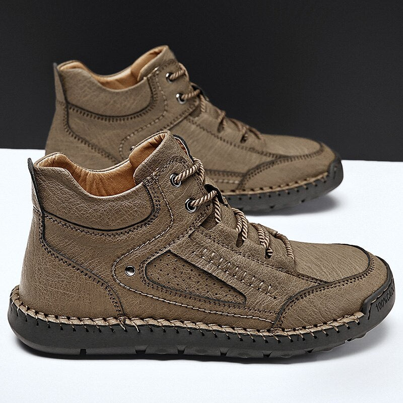 Golden Sapling Classic Winter Boots Fashion Men&#39;s Outdoor Shoes for Mountain Trekking Warm Leather Retro Boot Leisure Men Shoes