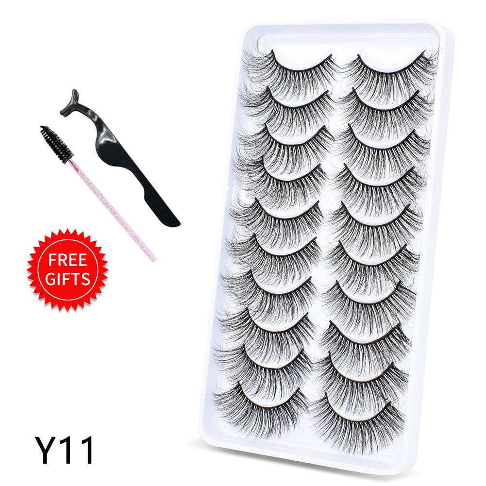 5/10Pairs 3D Mink Lashes Natural Eyelashes Dramatic False Eyelashes Faux Cils Makeup Wholesale Fake Eyelash Extension maquiagem