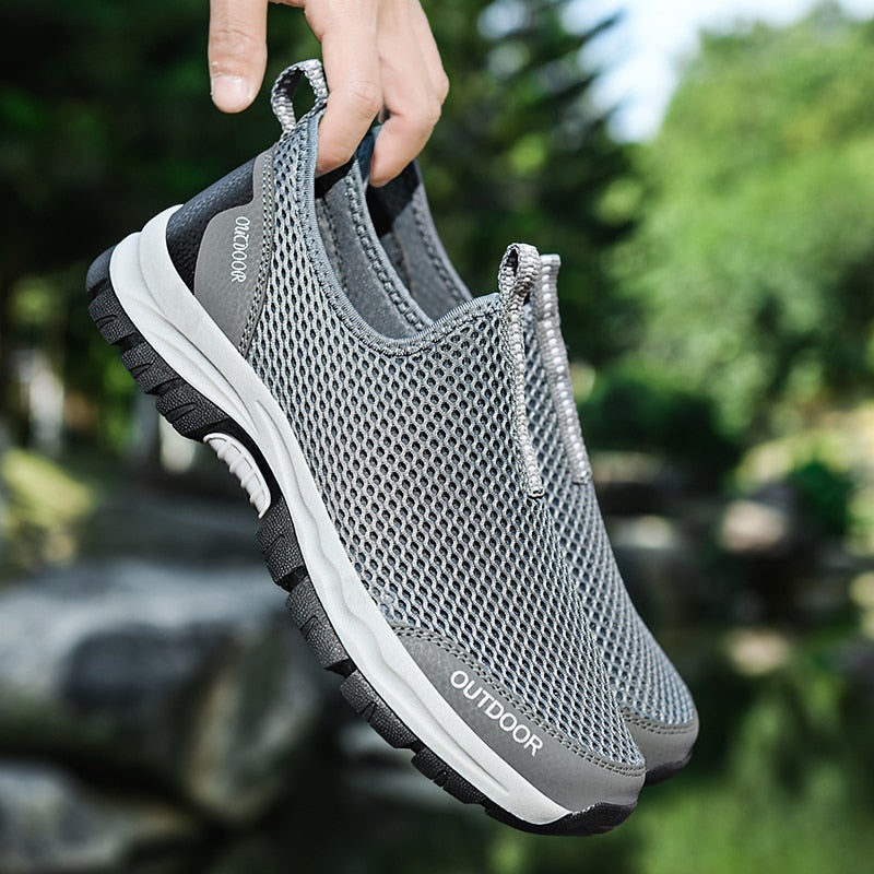 Men&#39;s Vulcanize Shoe Sneakers Summer Mesh Casual Shoes Breathable Rubber Non-slip Lightweight Shoes 2021 Men Loafers Footwear
