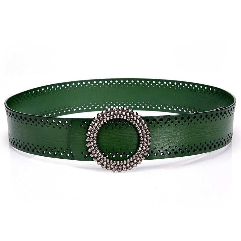 RAINIE SEAN Blackish Green Women Belt No Hole Ladies Belts for Dresses Real Leather High Quality Apparel Accessories 100cm