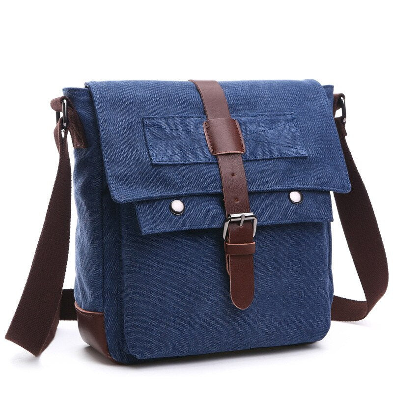 Scione Retro Men Messenger Bags Canvas Handbags Leisure Work Travel Bag Man Business Crossbody Bags Briefcase for Male Bolsas