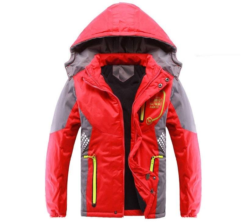 Children Outerwear Warm Coat Sporty Kids Clothes Waterproof Windproof Thicken Boys Girls Cotton-Padded Jackets Autumn and Winter