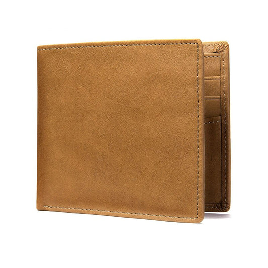 New Soft Leather Wallet Ultra Thin Men&#39;s Genuine Leather Wallets Man Small Card Holder Wallets Vintage Short Purse for Male