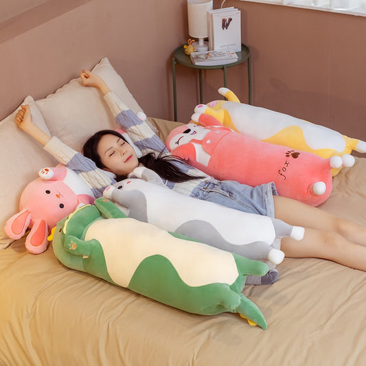 70/90/120CM Cartoon Animal Dinosaur Unicorn Cat Plush Toys Stuffed Soft Long Sleeping Pillow Dolls Children Birthday Gift