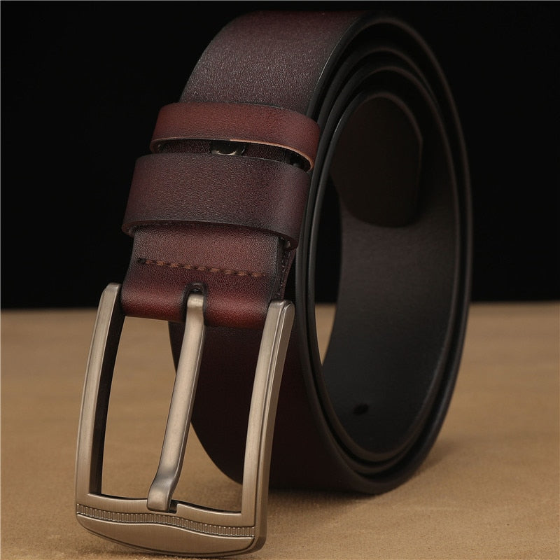 Designer Men Belt Genuine Leather Luxury High Quality For Men New Fashion Classice Vintage Cowskin Pin Buckle Jeans Waist Belt