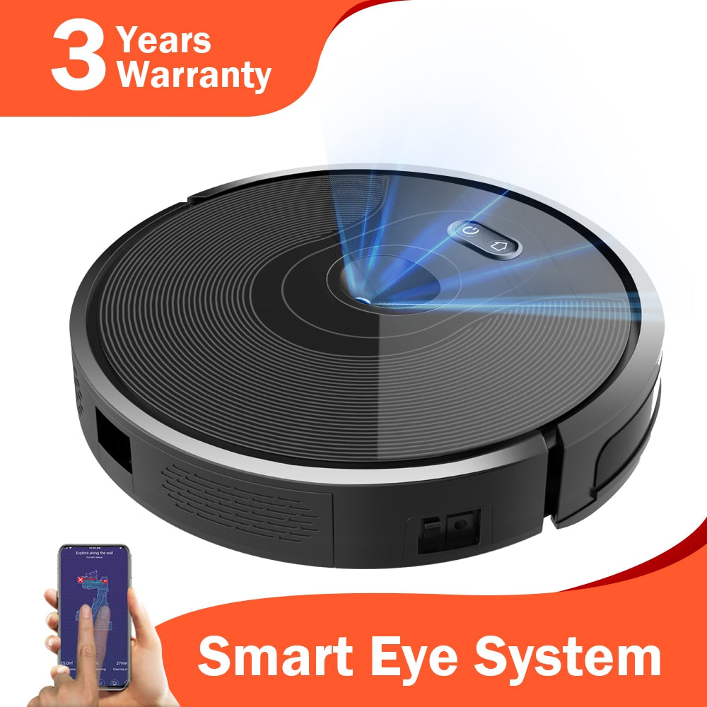 ABIR Robot Vacuum Cleaner X6,Smart Eye System,  6000PA Suction,APP NO-GO Line, Selective Zone Cleaning,Breakpoint Resume