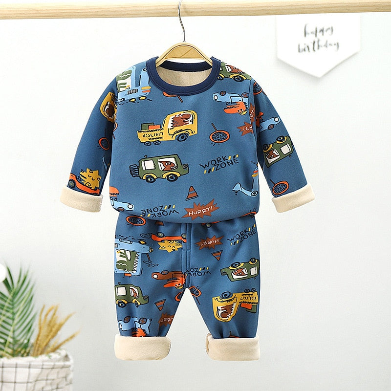 Kids Set Toddler Clothes Suits Boys Pajamas Set Children Wear Cotton Animals Spring Autumn Clothes Pants Girls Small Nightwear