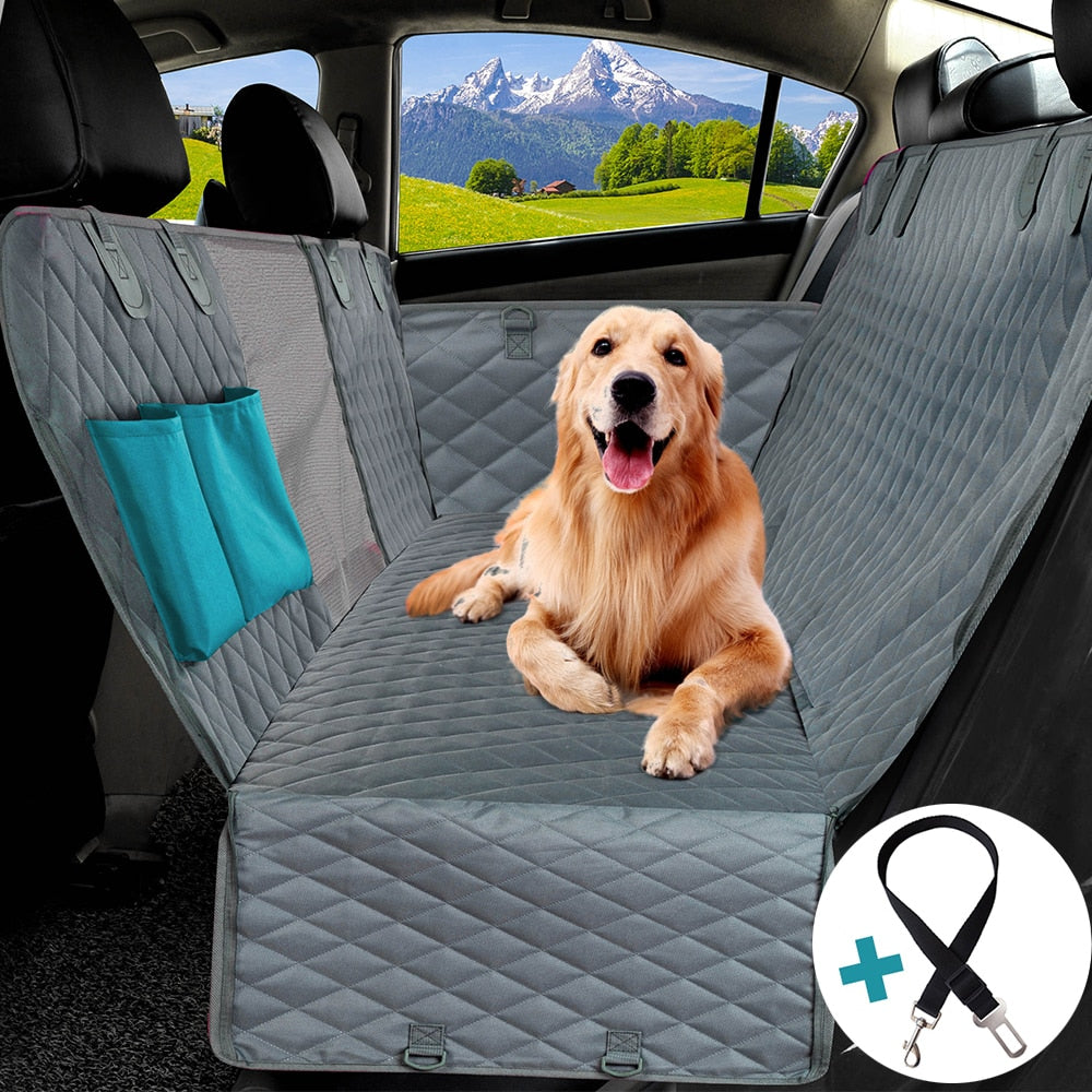 Pet Travel Dog Car Seat Cover- Waterproof Pet Travel Dog Carrier Hammock Car Rear Back Seat Protector Mat Safety Carrier for Dogs