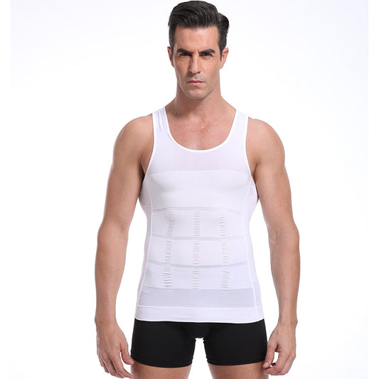 Be-In-Shape Men&#39;s Slimming Vest Body Shaper Belly Control Posture Gynecomastia Compression Shirt Underwear Waist Trainer Corset