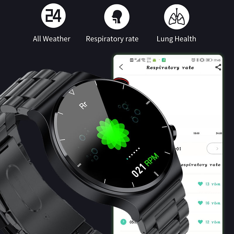 Smart Watch Men- LIGE 2022 ECG+PPG Smart Watch Men Blood Pressure Heart Rate Watches IP68 Waterproof Fitness Tracker Smartwatch For Huawei Xiaomi