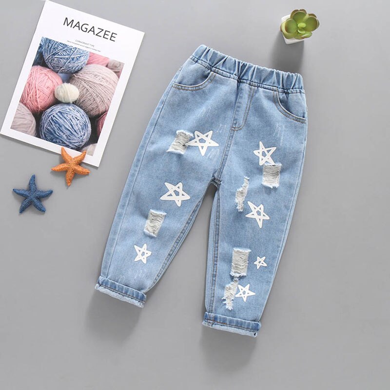 Baby Jeans Solid Color Jeans For Girls Spring Autumn Jeans Boy Girl Casual Style Toddler Girl Clothes