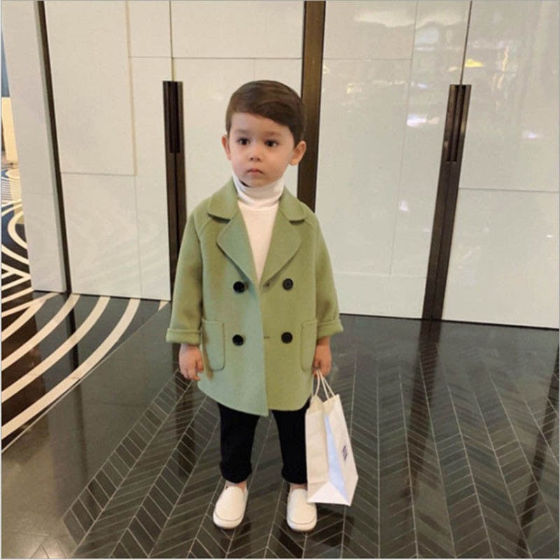 Boys Long Jacket Coat Plaid Pattern Boy Coat Casual Style Jacket Boy Spring Autumn Children&#39;s Clothes For Boys