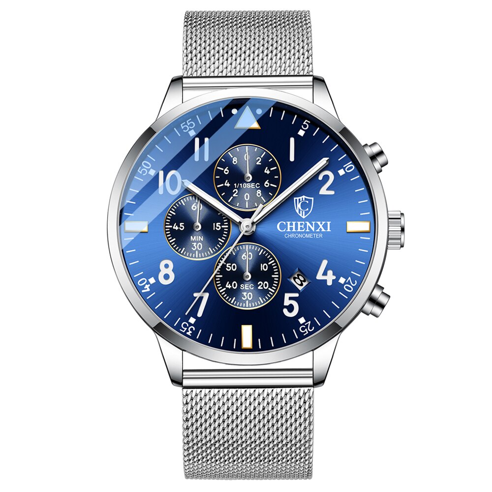 CHENXI Fashion New Men Watches Sport Waterproof Top Brand Luxury Chronograph Quartz Watch Full Steel Men Clock Relogio Masculino