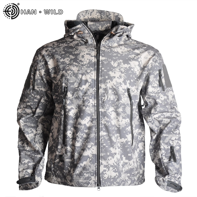 Army Clothing Men&#39;s Military Fleece Jacket Safari Airsoft Tactical Men Clothing MulticamTracksuits Camouflage Windbreakers 5XL