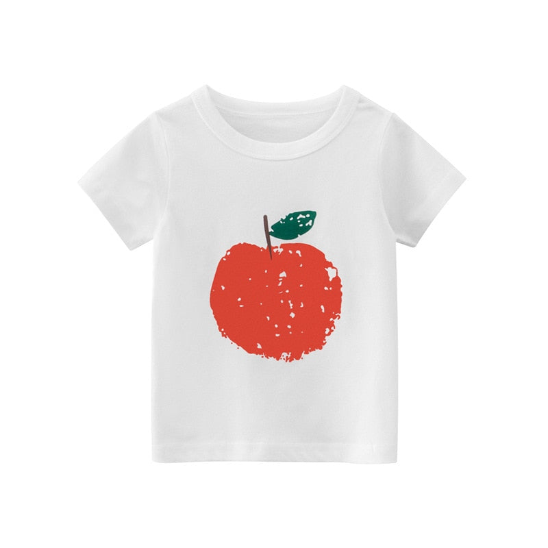 Cotton Children Kids T-shirt For Boys a Boy T Shirt Girls Tops Cartoon Baby Clothes Tee Short Sleeve Child&#39;s Shirts New 2021