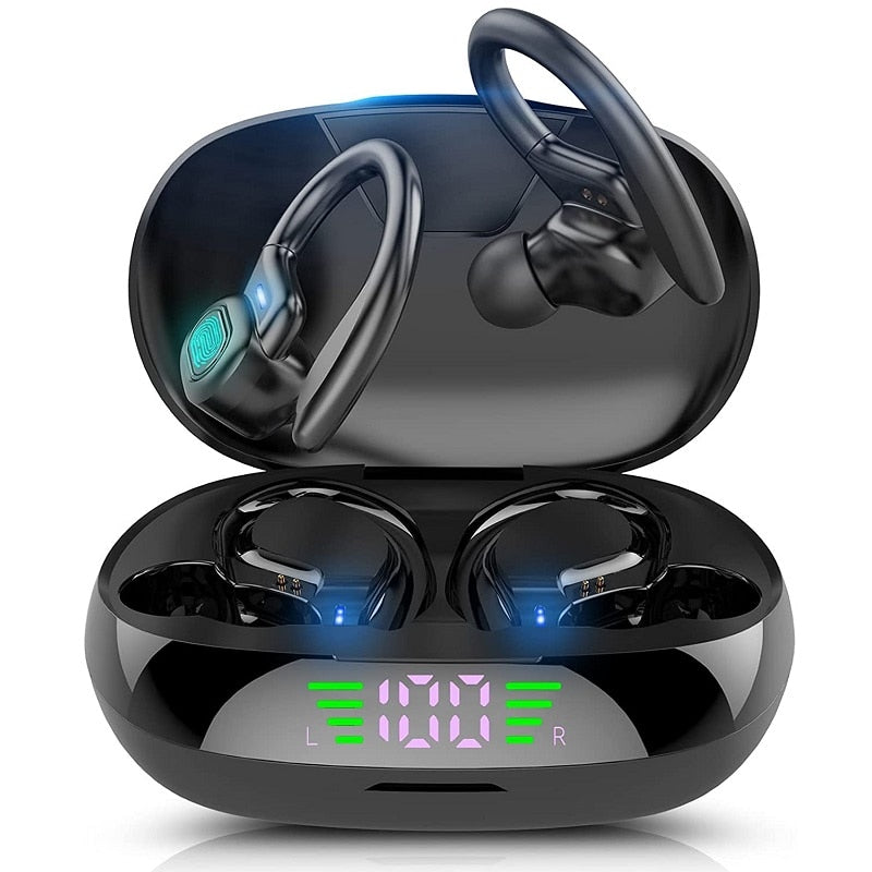 Bluetooth Wireless Headphones with Mic Sports Waterproof TWS Bluetooth Earphones Touch Control Wireless Headsets Earbuds Phone