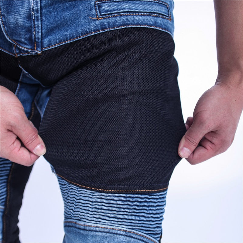 Jeans -  Jeans Leisure Motorcycle Men Off-road Outdoor Jean/cycling Summer Pants With Protect Equipment