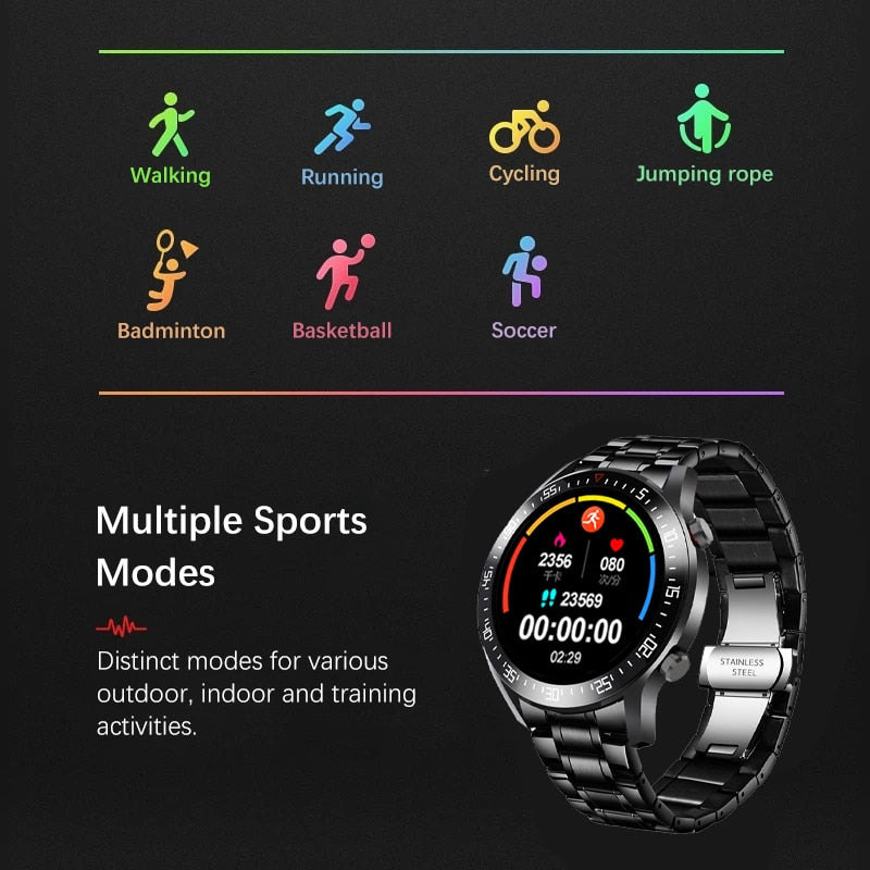 LIGE New 2021 Smart Watch Men Heart Rate Blood Pressure Information Reminder Sport Waterproof Smart Watch for Android IOS Phone