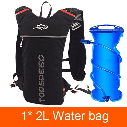 Trail Running Backpack 5L Ultra Running Hydration Vest Pack Marathon Running Bike Rucksack bag 500ml Soft Flask Bottle Water Bag