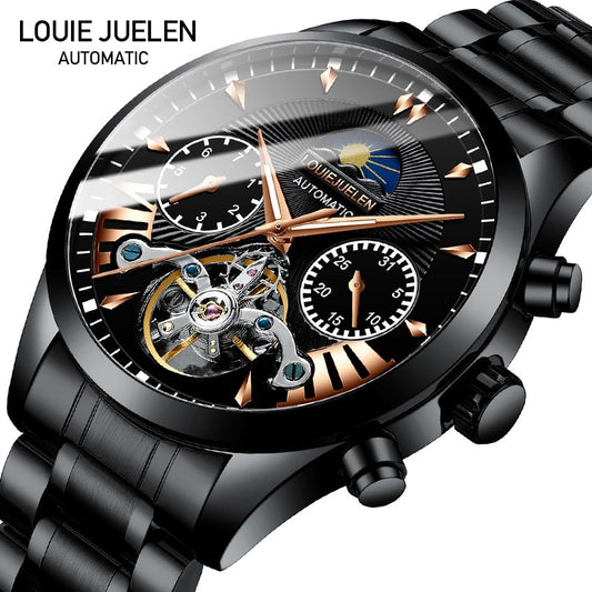 BELUSHI Men Watches New Luxury Automatic Watch Luminous Waterproof Stainless Steel Business Mechanical Wristwatch Relojes Hombre