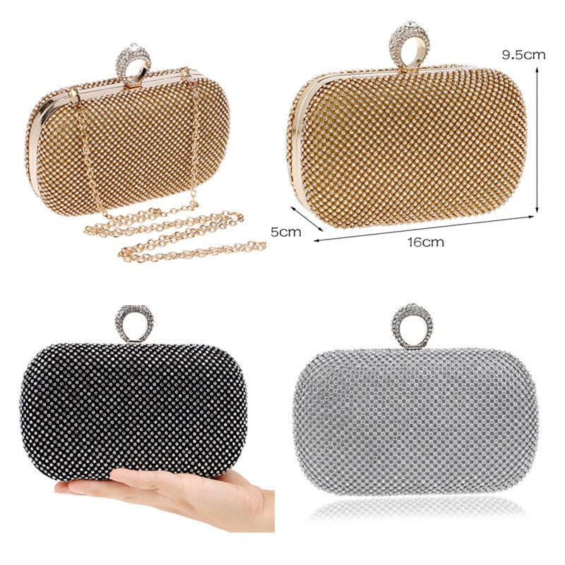 Evening Clutch Bags Diamond-Studded Evening Bag With Chain Shoulder Bag Women&#39;s Handbags Wallets Evening Bag For Wedding