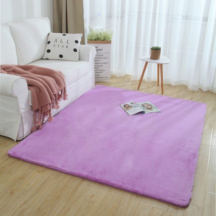 Newest Super Soft Fluffy Rug Large Area Mat Faux Fur Rug Home Decor Modern Solid Rabbit Shaggy Fur Carpet Living-room Bedroom