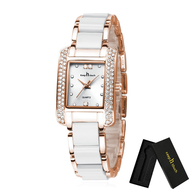 Fashion Women Watch Square Diamond Bracelet Wrist Watch For Women Luxury Casual Women&#39;s Watch As A Gift With Box Montre Femme