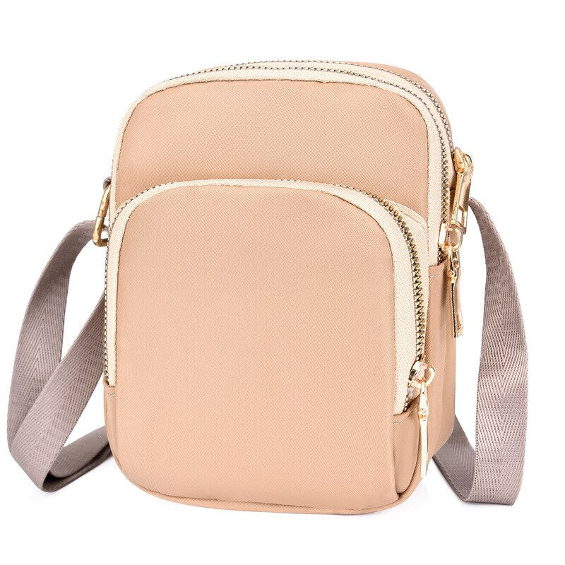 Summer Small Shoulderbag Women Girl Nylon Crossbody Bag Lightweight Phone Wallet Lady Mini Clutch Messenger Square Bags Vintage