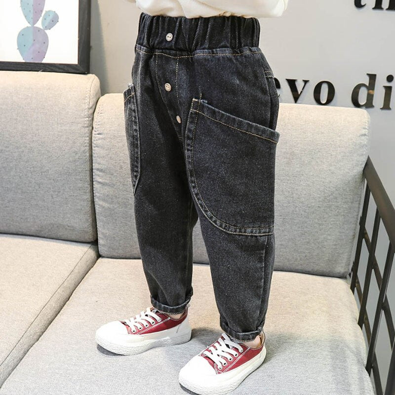 Baby Jeans Solid Color Jeans For Girls Spring Autumn Jeans Boy Girl Casual Style Toddler Girl Clothes