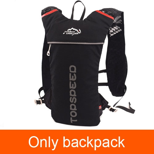 Trail Running Backpack 5L Ultra Running Hydration Vest Pack Marathon Running Bike Rucksack bag 500ml Soft Flask Bottle Water Bag