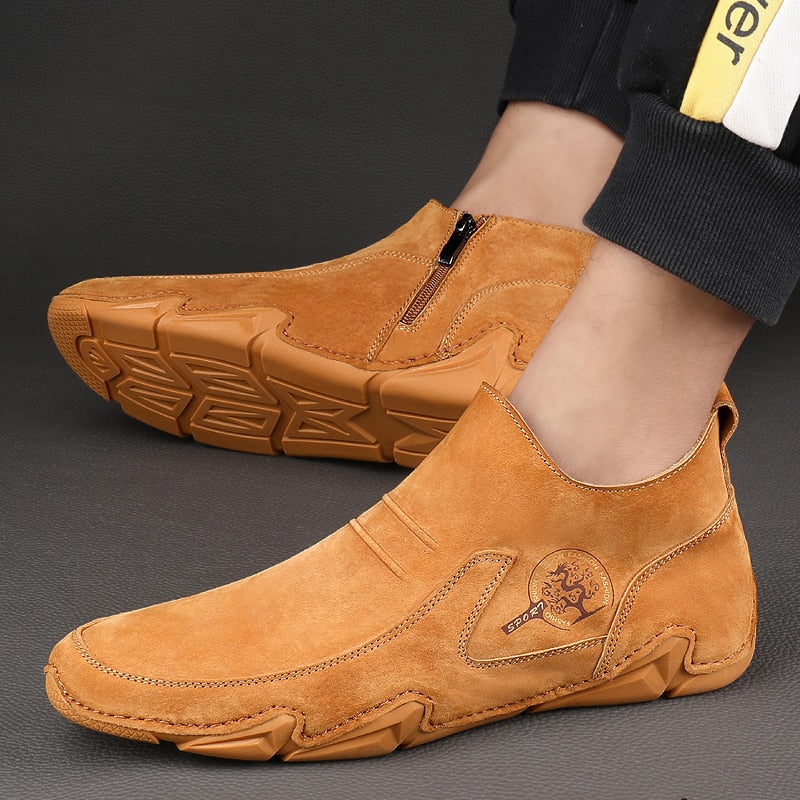 Business New Pigskin Men Shoes High Quality Slip on Loafers Casual Footwear Male Comfortable Quality Flats Man Casual Sneakers